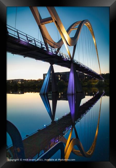 Infinity Bridge, Stockton on Tees Framed Print by Mick Evans