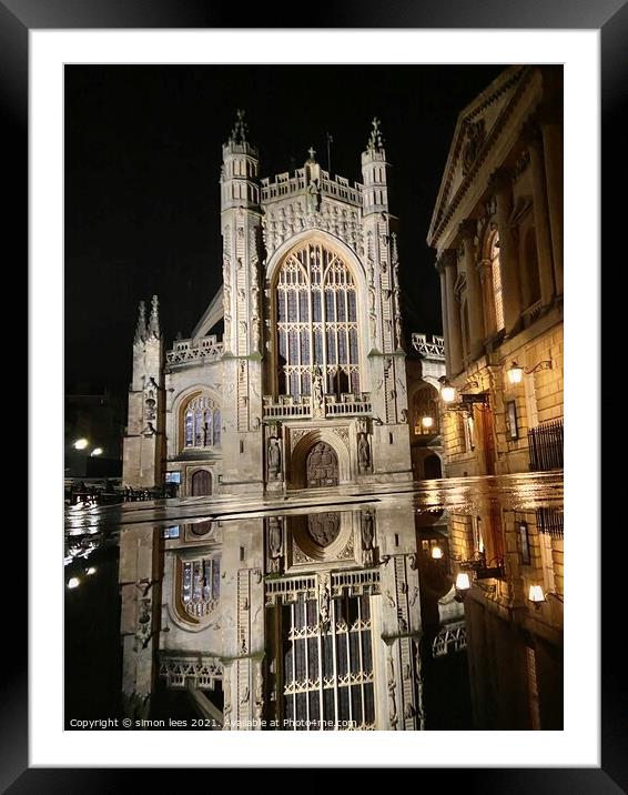 Bath Abbey Framed Mounted Print by simon lees