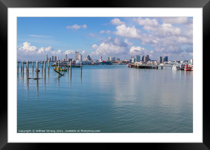 A Pier in Pattaya district Chonburi Thailand Asia	 Framed Mounted Print by Wilfried Strang