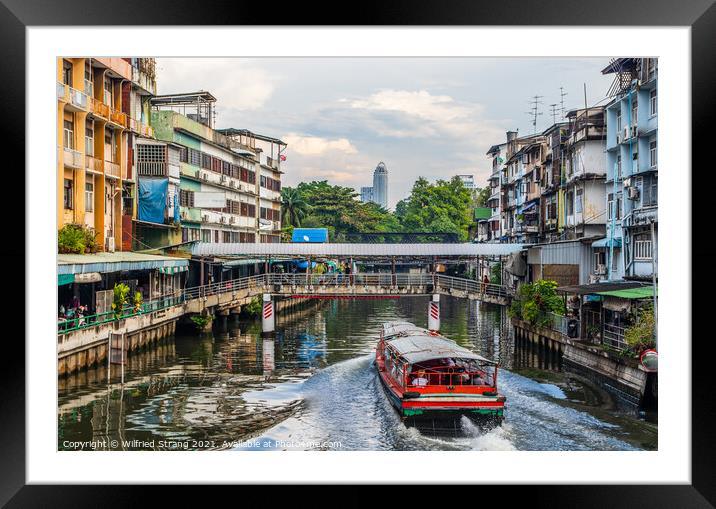 through the canal or klong of Bangkok Thailand Southeast Asia	 Framed Mounted Print by Wilfried Strang