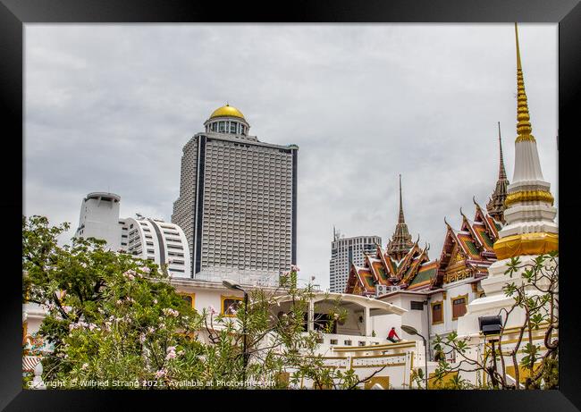 the cityscape of Bangkok Thailand Asia Framed Print by Wilfried Strang