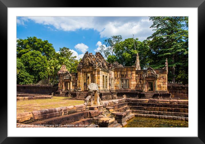 Prasat Mueng Tam temple in Buriram Thailand Asia Framed Mounted Print by Wilfried Strang