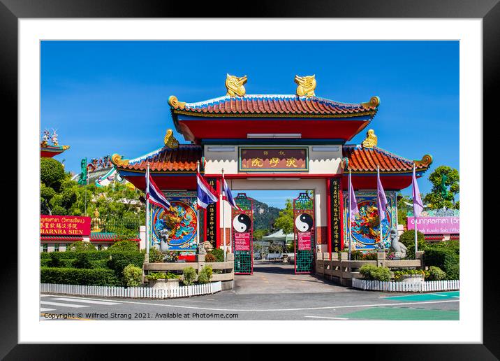 A Chinese Temple in Thailand Southeast Asia Framed Mounted Print by Wilfried Strang