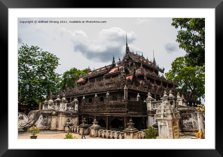 Shwenandaw Monastery in Mandalay Myanmar Burma Framed Mounted Print by Wilfried Strang