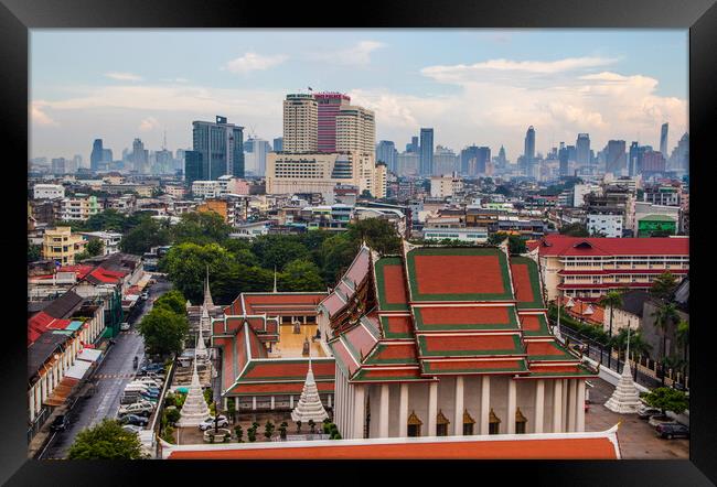 view to the cityscape of Bangkok Thailand Asia Framed Print by Wilfried Strang