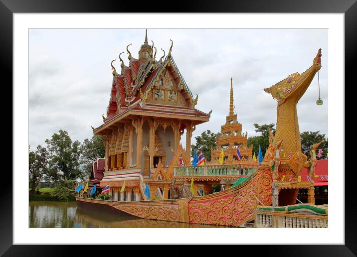 Wat Phra That Suphannahong in Sisaket Thailand Southeast Asia Framed Mounted Print by Wilfried Strang