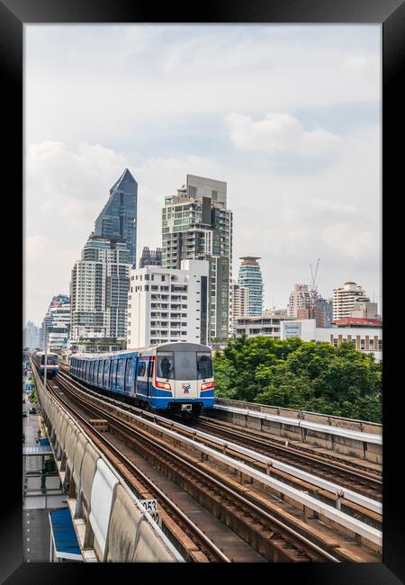 The Skytrain in Bangkok, Thailand Southeast Asia Framed Print by Wilfried Strang