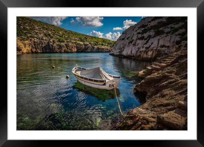 Beautiful scenery coastline of the Maltese Islands Framed Mounted Print by Maggie Bajada