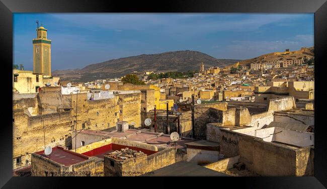 Buildings surrounding of Fez Morocco. Framed Print by Maggie Bajada