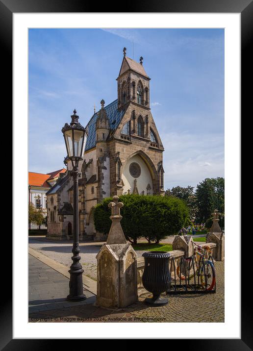 Architecture of Chapel of St. Michal, Kosice, Hungary. Framed Mounted Print by Maggie Bajada