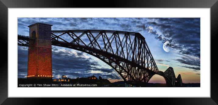 Forth Bridge Abstract Framed Mounted Print by Tim Shaw