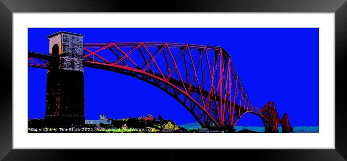  Forth Bridge Abstract  Framed Mounted Print by Tim Shaw