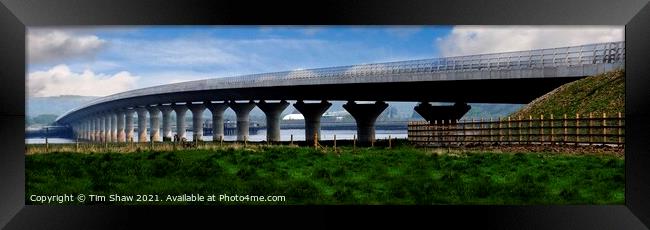 Clackmannanshire Bridge Panoramic Framed Print by Tim Shaw