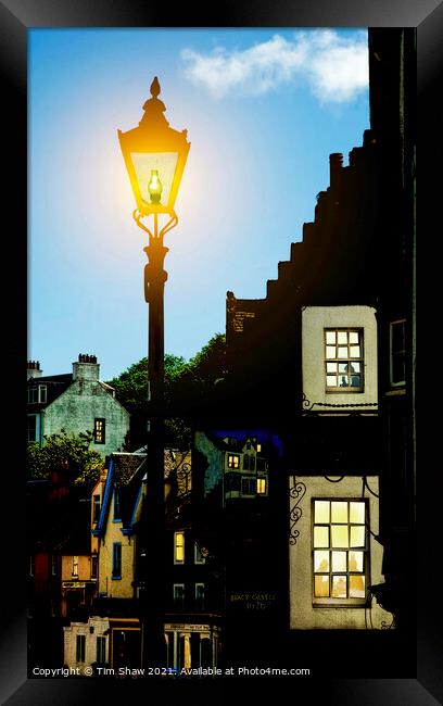 Lamplight Supper Framed Print by Tim Shaw