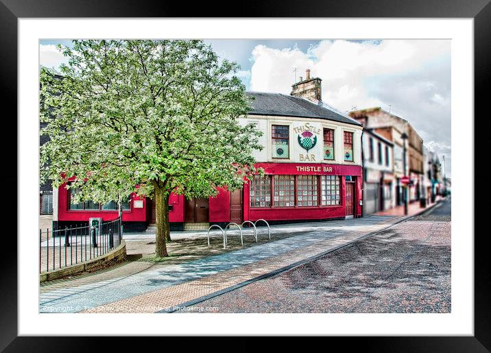 The Thistle Bar Framed Mounted Print by Tim Shaw