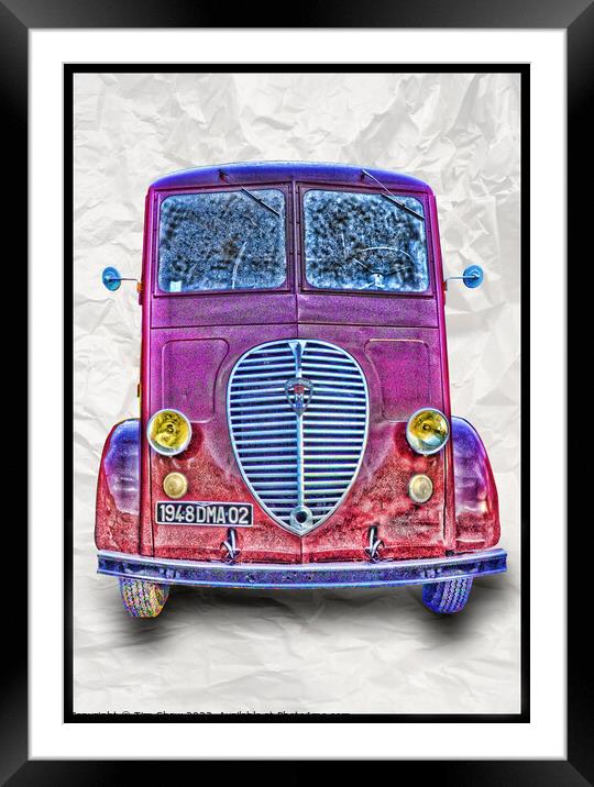 Classic french commercial van Framed Mounted Print by Tim Shaw