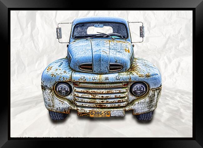 old American pickup Framed Print by Tim Shaw