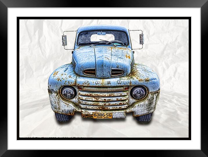 old American pickup Framed Mounted Print by Tim Shaw