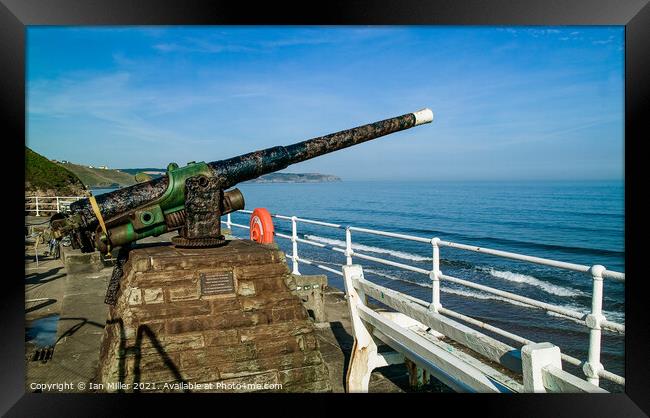 Old canon at Whitby, Yorkshire Framed Print by Ian Miller
