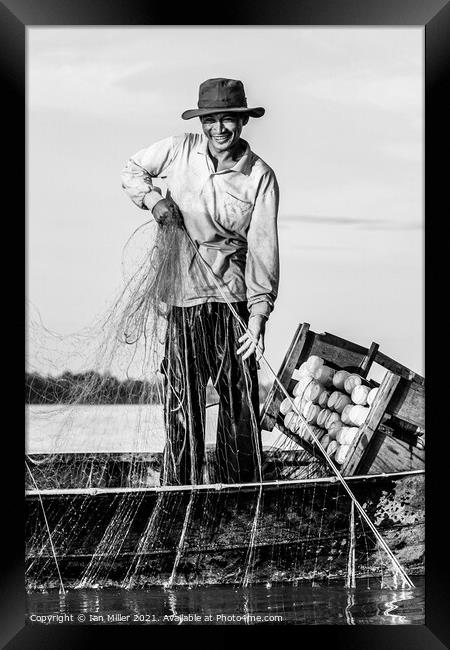 Fisherman Framed Print by Ian Miller
