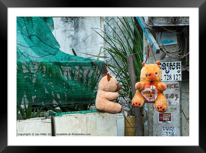 Teddy Bears, Phnom Penh Framed Mounted Print by Ian Miller