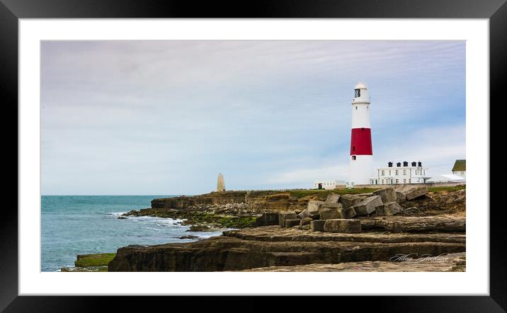 Portland Bill Lighthouse Framed Mounted Print by Alan Jackson