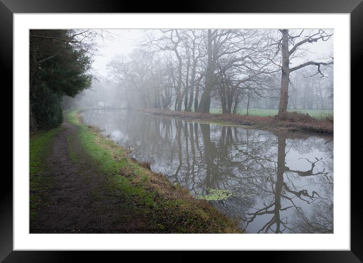 Mist over the river Framed Mounted Print by Alan Jackson