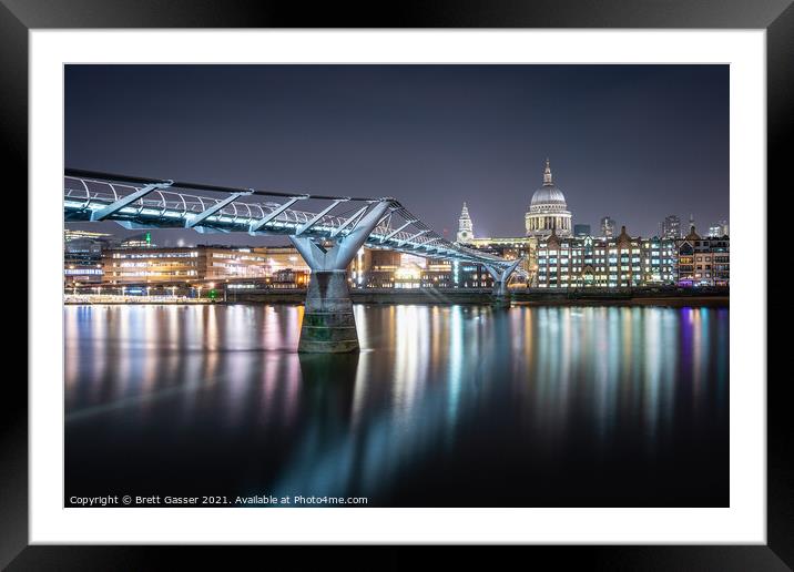 Millennium Bridge Framed Mounted Print by Brett Gasser