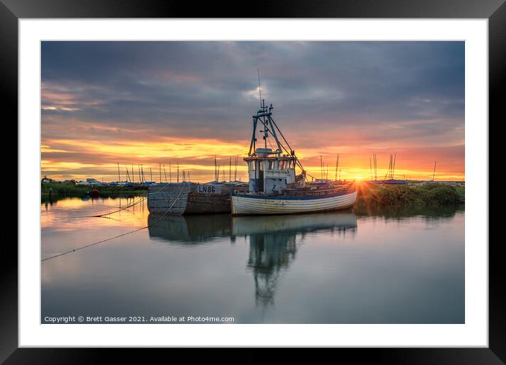 Brancaster Staithe Framed Mounted Print by Brett Gasser