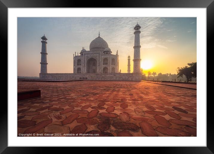 Taj Mahal Framed Mounted Print by Brett Gasser