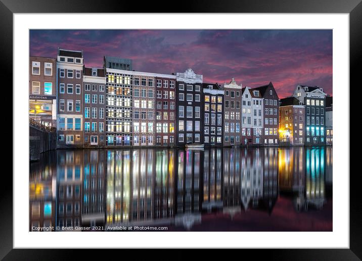 Amsterdam Damrak Framed Mounted Print by Brett Gasser