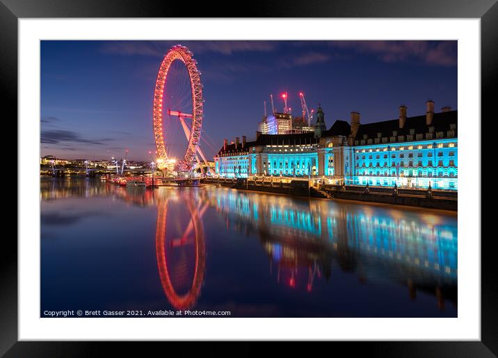 London Eye Framed Mounted Print by Brett Gasser