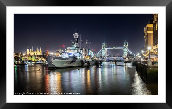 Three for One London Attractions Framed Mounted Print by Brett Gasser