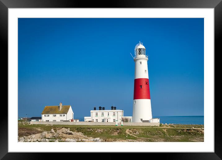 Portland Bill Lighthouse Framed Mounted Print by Brett Gasser