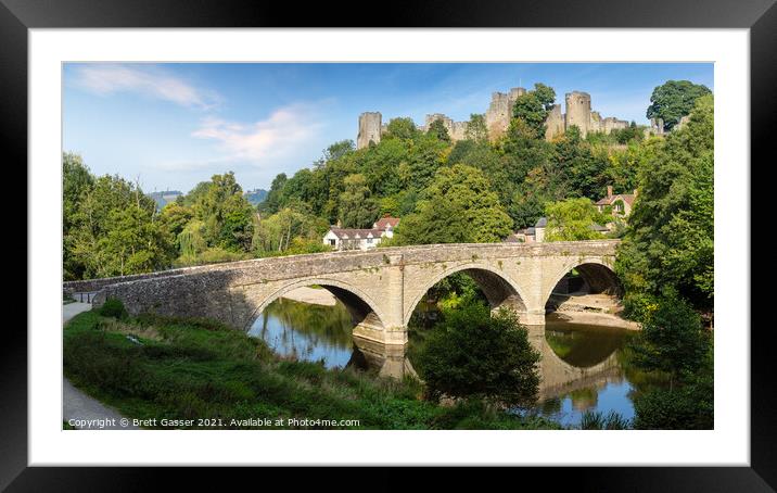 Ludlow Castle and Dinham Bridge  Framed Mounted Print by Brett Gasser