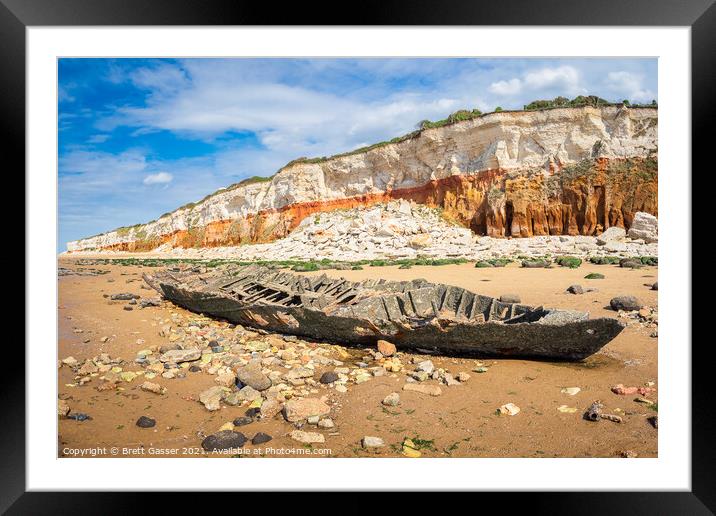 Hunstanton Beach Wreck Framed Mounted Print by Brett Gasser