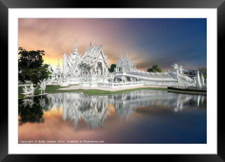 White Temple Chiang Rai  Framed Mounted Print by Brett Gasser