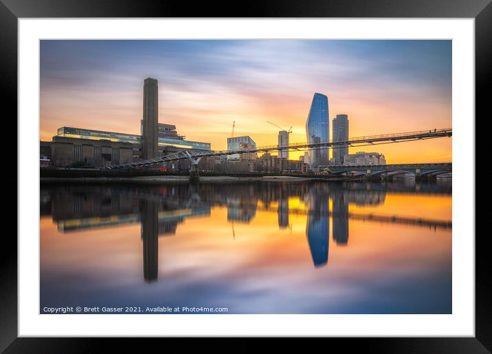 Millennium Bridge and Tate Modern Framed Mounted Print by Brett Gasser