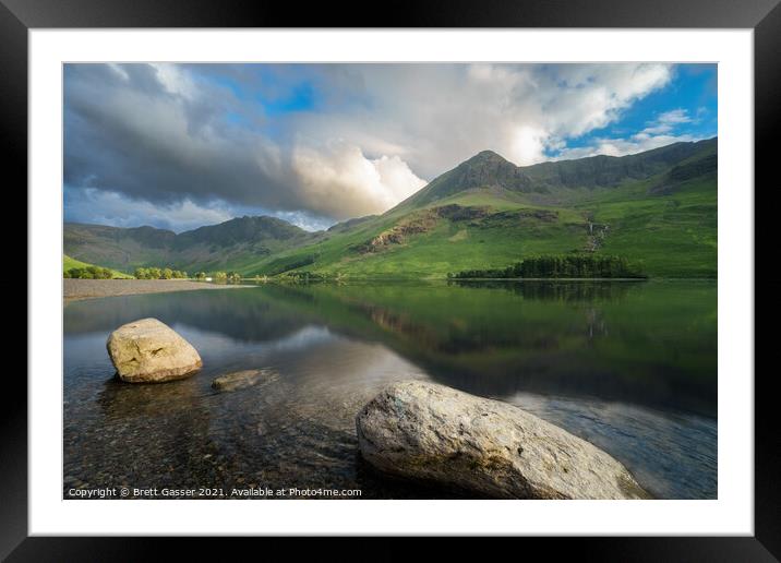 Buttermere Shore Framed Mounted Print by Brett Gasser