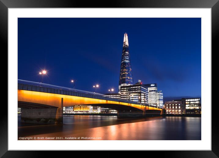 London Bridge and The Shard Framed Mounted Print by Brett Gasser