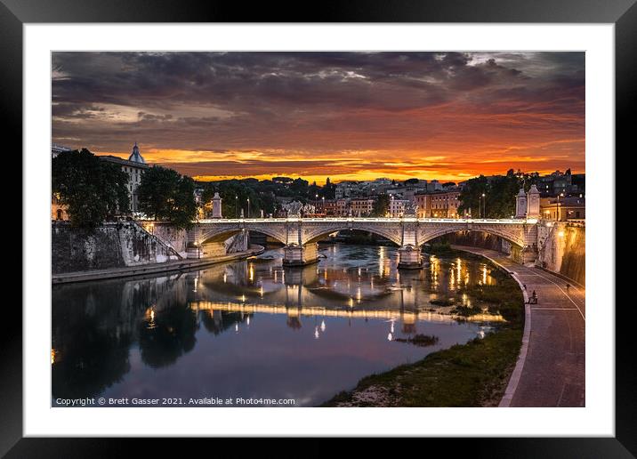 Ponte Vittorio Emanuele II Framed Mounted Print by Brett Gasser