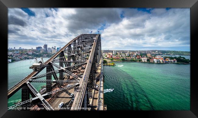 Sydney Harbour Bridge Framed Print by Brett Gasser