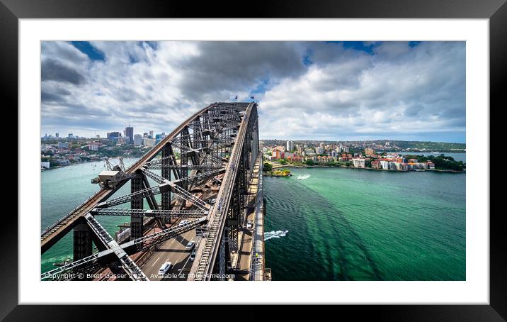 Sydney Harbour Bridge Framed Mounted Print by Brett Gasser