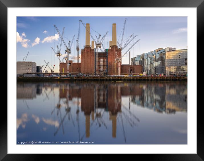 Battersea Power Station Framed Mounted Print by Brett Gasser