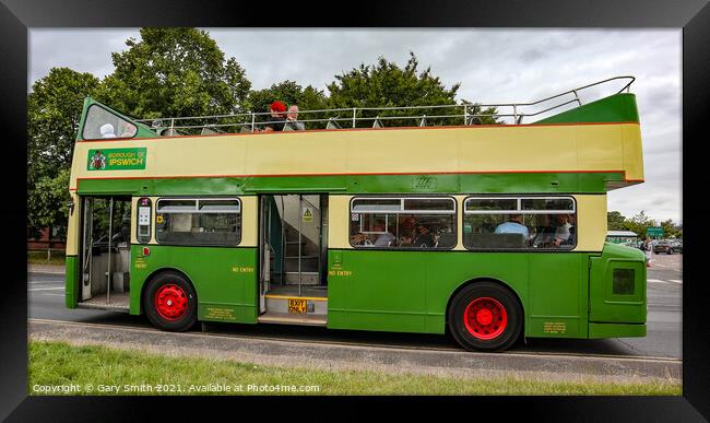 Open Top Double Decker Bus Framed Print by GJS Photography Artist