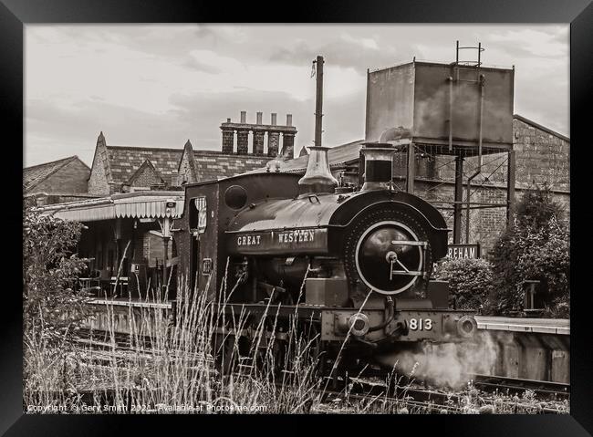 Great Western 813 Taking Part in 1940s Weekend Framed Print by GJS Photography Artist