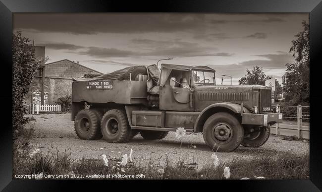 M19 Tank Mover Part of 1940s Weekend Framed Print by GJS Photography Artist