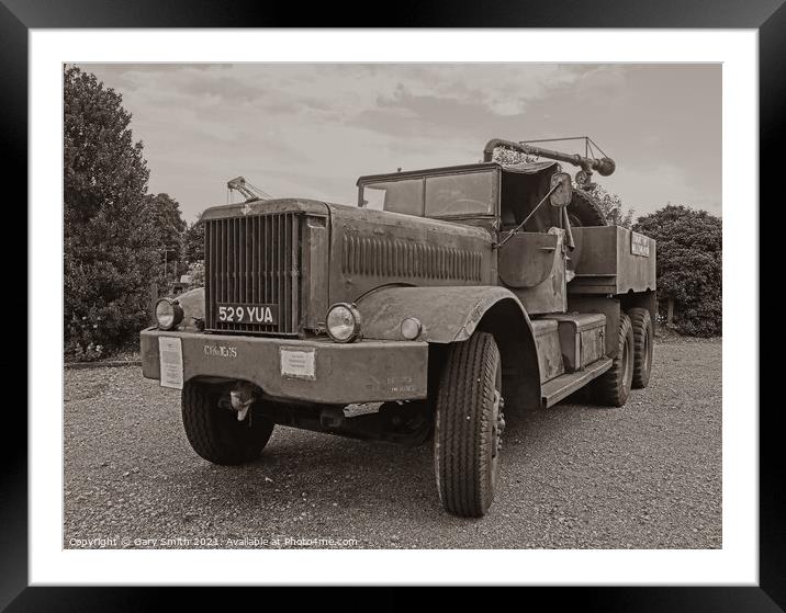M19 Tank Mover Taking Part in 1940s Weekend  Framed Mounted Print by GJS Photography Artist