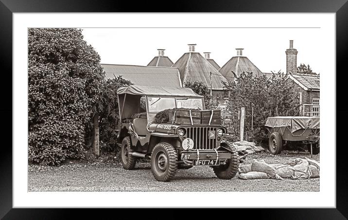 A Jeep from 1940s Used in WW2  Framed Mounted Print by GJS Photography Artist