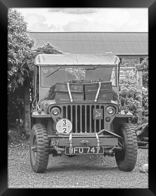 A Jeep from 1940s Used in WW2 Framed Print by GJS Photography Artist